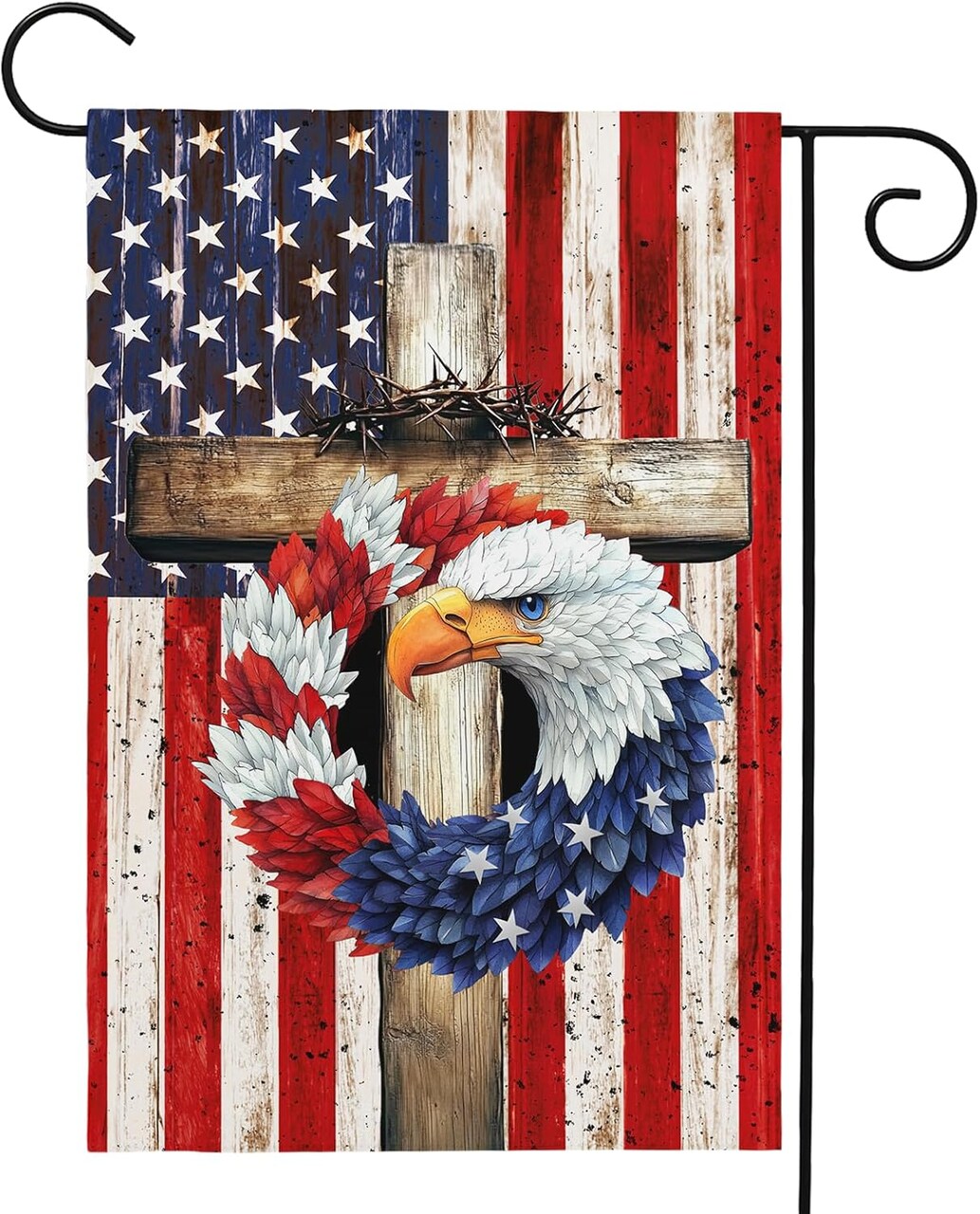 Memorial Day Garden Flag Patriotic USA 4th of July Garden Flags for Outside 12x18